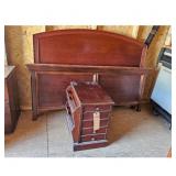 Vintage Mahogany Bed Frame with Matching Nightstan