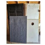 Lot of 2 Cornhole Boards and 1 Black Door & Other