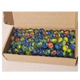 Box of Assorted Glass Marbles