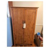 Wooden Kitchen Pantry Cabinet with Shelves and Coo