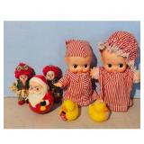 Vintage Christmas Dolls, Santa, and Rubber Ducks L