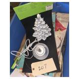 SMALL CERAMIC CHRISTMAS TREE-WELCOME MATS IN TOTE