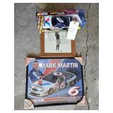 MARK MARTIN SIGN & DIE CAST CAR, MUSTANG
