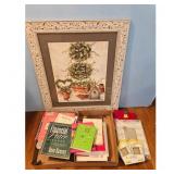 Framed Art Print & Financial Planners Lot