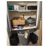 Contents of Closet, Printer, and Baby Diapers Lot