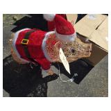 CHRISTMAS DECORATION-LIGHTED SANTA PIG, SMALL