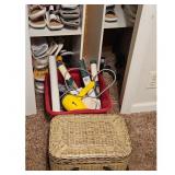 Assorted Lot: Shake Weight, Shoes, Picnic Basket &