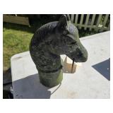 OLDER C-I HORSE HEAD HITCHING POST-HEAD ONLY
