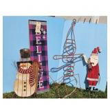 Christmas Yard Decorations Lot - Snowman, Believe