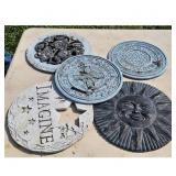 Set of 5 Decorative Garden Stepping Stones