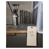 CONTENTS OF SHELF WITH PLASTIC ORG. DRILL BITS
