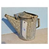 Galvanized Metal Watering Can with Spout and Hand