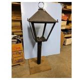Black Metal Post Lantern Lamp
