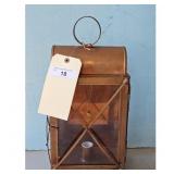 Vintage Copper Lantern with Glass Panes