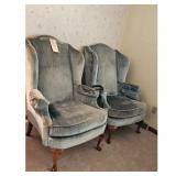 - Pair of Wingback Armchairs