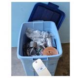Tote of 3 Punched Tin Metal Containers with Heart