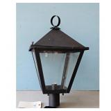 Black Metal Outdoor Lantern Lamp Post Light