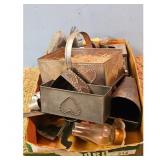 Metal Baskets with Heart Cutouts & Pierced Tin It