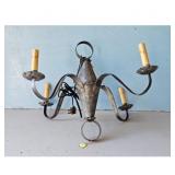 Vintage Rustic Metal 4-Light Sconce Chandelier