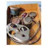 Vintage Car Dashboard Gauges and Stop Light Lot
