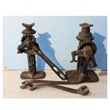 Ford Type Cast Iron Car Jacks and Wrenches Lot