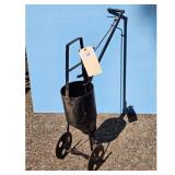 Wheeled tar/pour pot