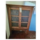 Antique Pie Safe Cabinet with Tin Panels