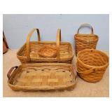 Lot of 5 Longaberger Baskets