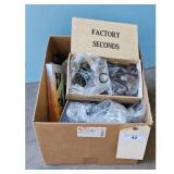 Box of Pierced Tin Items- Kitchen Utensils & Tin T