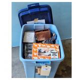 Tote of Barnyard Cooky Cutters & Copper Outhouse