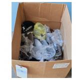 Box of 3 Decorative Metal Items: Striped Bucket, H