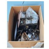 Box of Pierced Tin Items- Metal Angel and Cookie C
