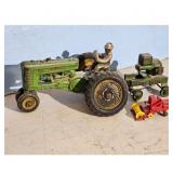 John Deere Cast Iron Tractor with Trailer and Acce