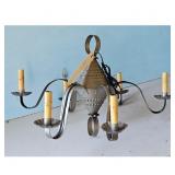Vintage Tin Chandelier Candlestick Holders Lot of