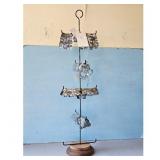Vintage Metal Cookie Cutter Display Stand with Ass