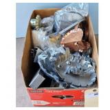 Box of Pierced tin items-Assorted Cookie Cutters &