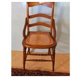 Antique Wooden Chair with Cane Seat