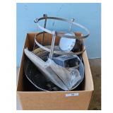 Box full of pirced Metal Home Decor Items