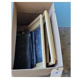 Box of Framed Tin Punch Art Pictures - & Other Pir