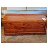 Vintage Wooden Cedar Lined Storage Chest Trunk