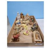 Collection of Ceramic Figurines: Bears, Birds, San