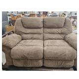Brown Suede Loveseat Recliner
