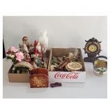 Christmas Santa Figurines,  Mantel Clock & More
