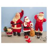 Animated Santa Claus Figures Lot - Coca-Cola, Musi
