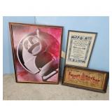 Framed Cross Stitch Alphabet Sampler and Vintage A