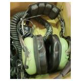 Communication headset with boom mounted