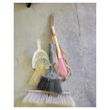 Assorted Small Brooms & Dust Pans