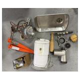 Meat Grinder, 12v Spotlight, Ground stakes and