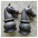 Cast Iron 13" Horse Fence Post Tops