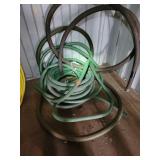 1 1/2" and 2 1/2" green hose. Approx on the 11/2"
